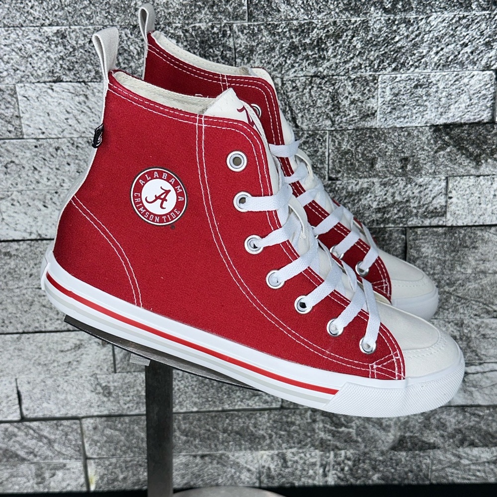 Alabama Crimson Tide Hi Top Canvas Sneakers - NEW - MNS7/WMN9